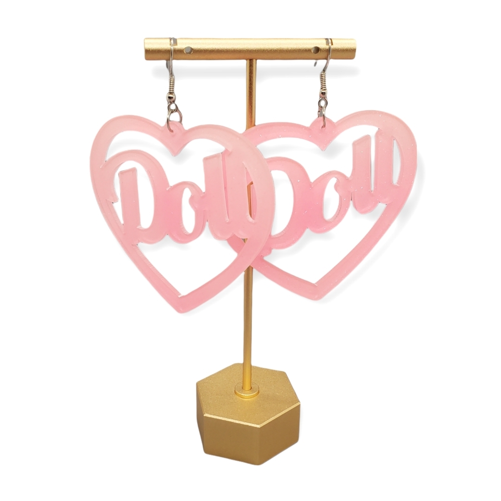 "Doll" Heart Earrings